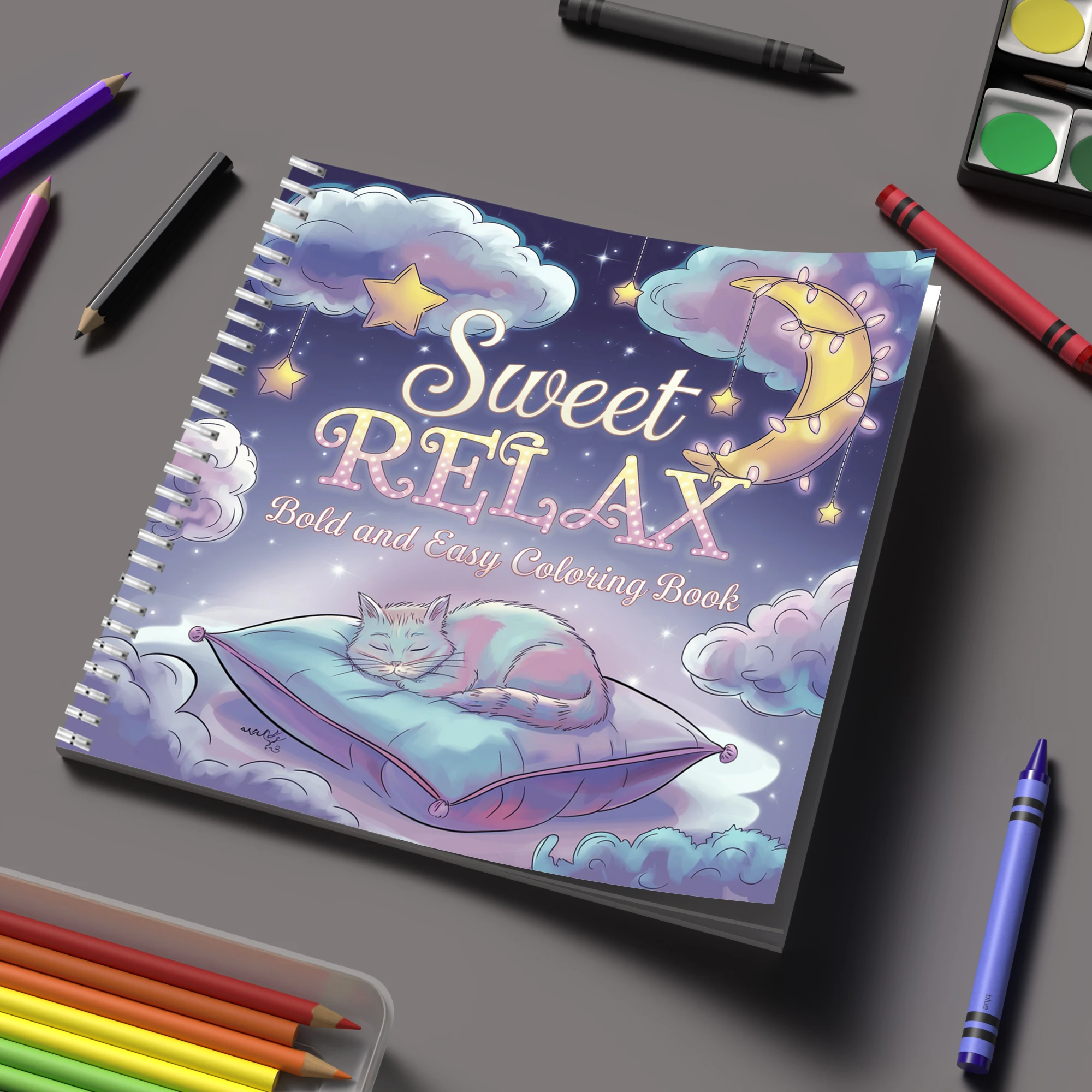 컬러링북 성인용 스윗 릴렉스 컬러링북, 생일 선물, 학 - School Supplies 리뷰 및 가격