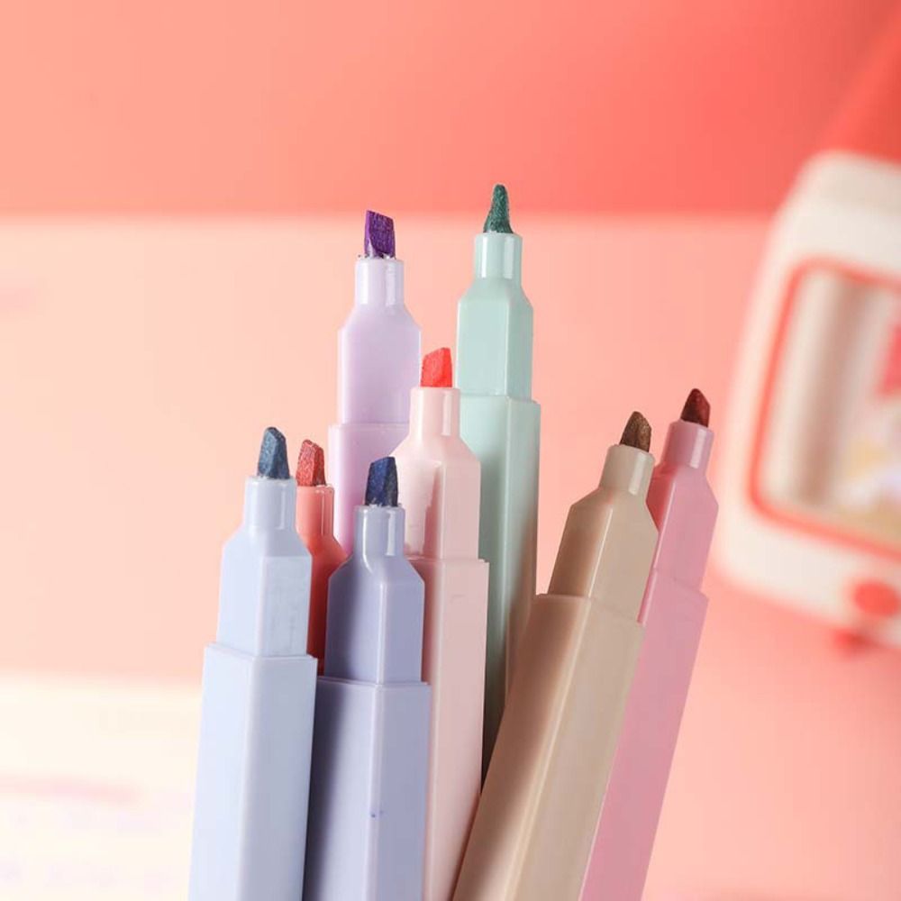 양방향 형광펜 펜 고정 용품 형광 파스텔 형광펜 Kaw - Pastel Highlighter Set Double Ended 리뷰 및 가격