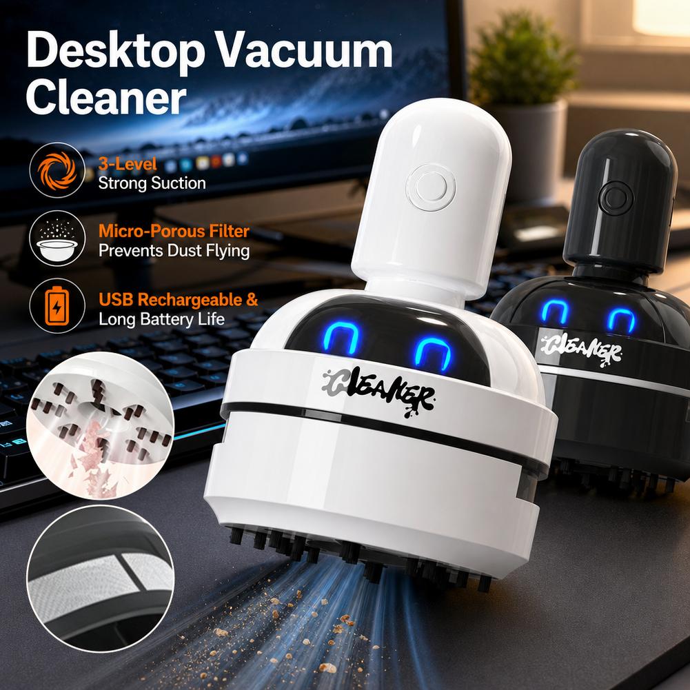 데스크탑용 무선 진공 청소기, USB 충전, 3단계 흡 - Mini Desktop Vacuum Cleaner For Eraser Dust 리뷰 및 가격