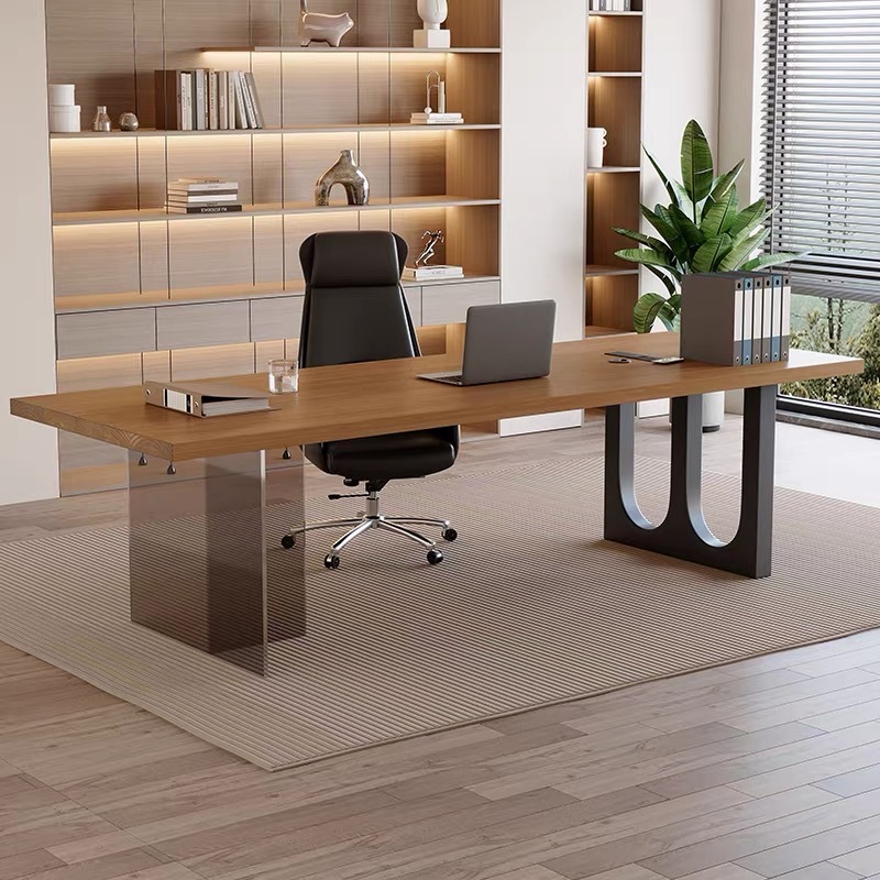 이탈리아 아크릴 플로팅 목재 사무실 책상 현대적인 심플 - Office Furniture 리뷰 및 가격