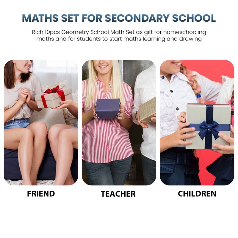 고급 기하학 컴퍼스 세트 10개, 학생용 수학 및 공학 - Math Geometry Set With Compass 리뷰 및 가격
