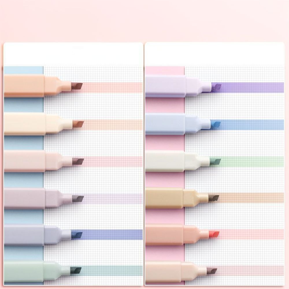 심플하고 아름다운 파스텔 색상의 형광펜 세트. 일기 쓰 - Pastel Highlighter Set Double Ended 리뷰 및 가격