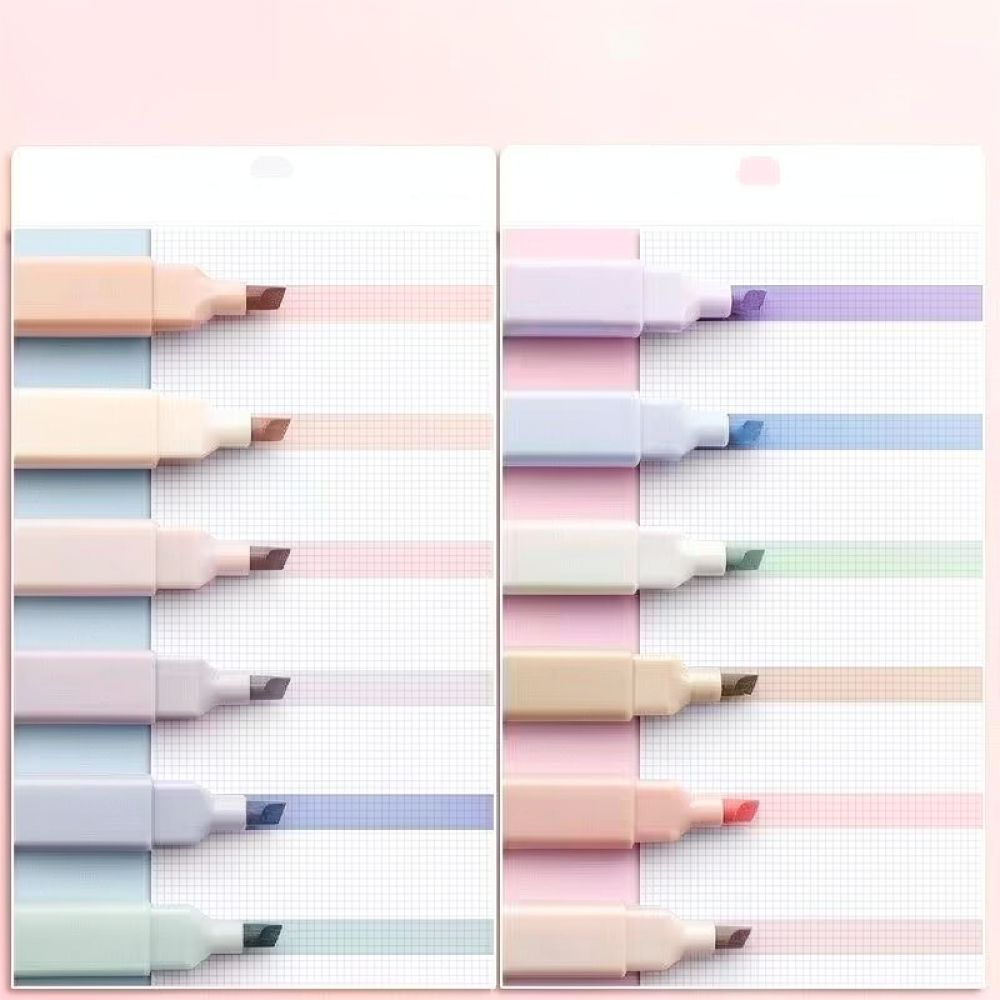 심플하고 아름다운 파스텔 색상의 형광펜 세트. 일기 쓰 - Pastel Highlighter Set Double Ended 리뷰 및 가격